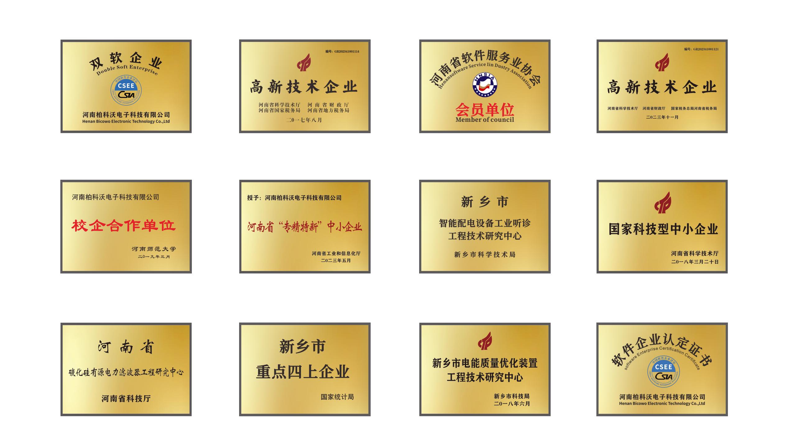 公司荣誉